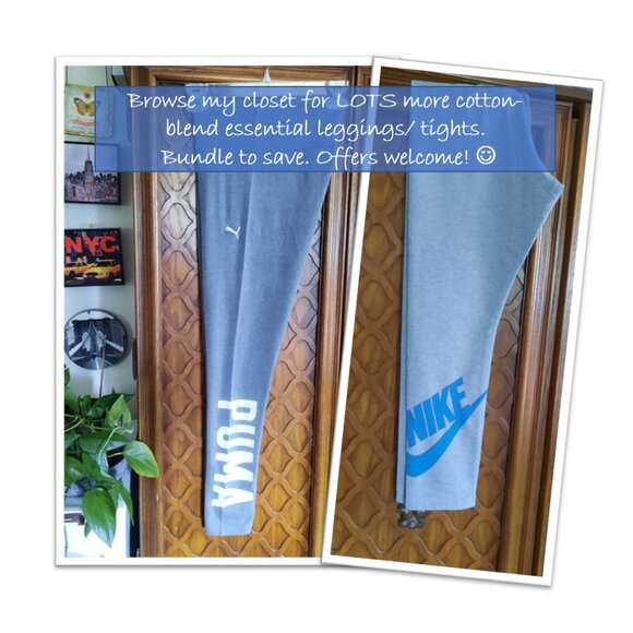 PUMA Logo High-Rise Active Tights - Black, M - Picture 14 of 16